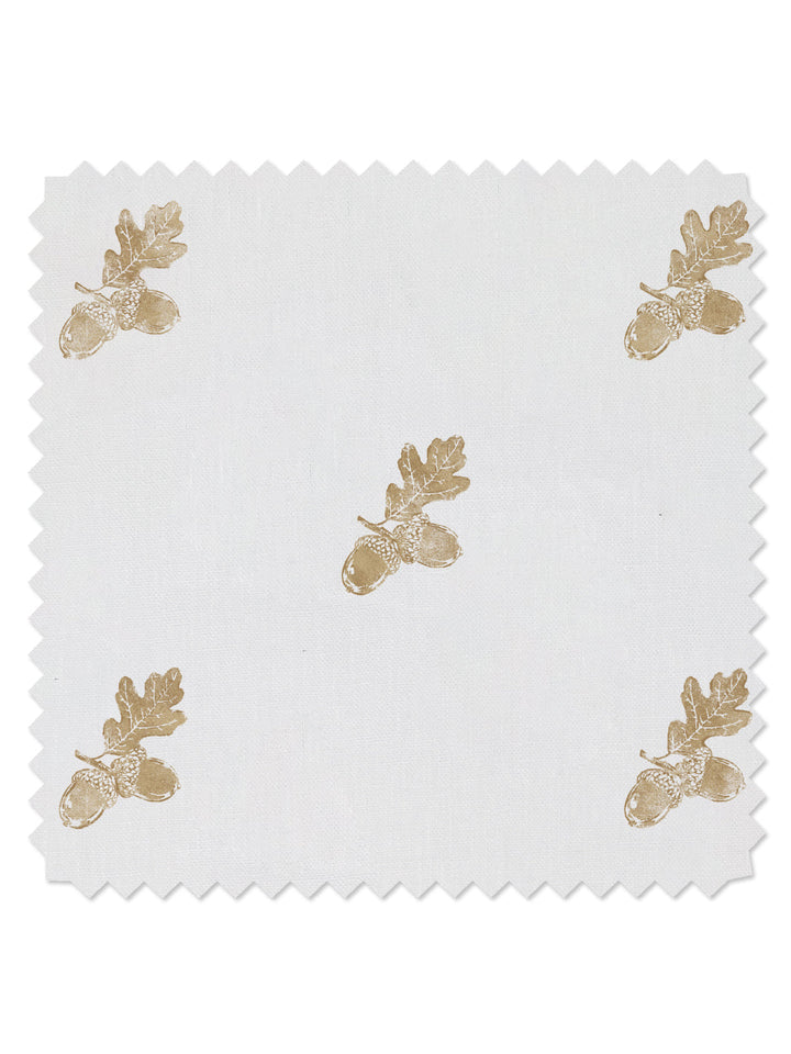 valley acorn linen fabric by nathan turner gold