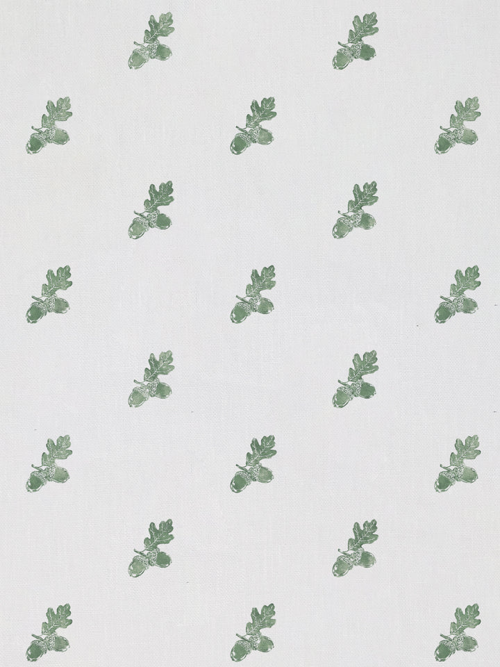 valley acorn linen fabric by nathan turner green