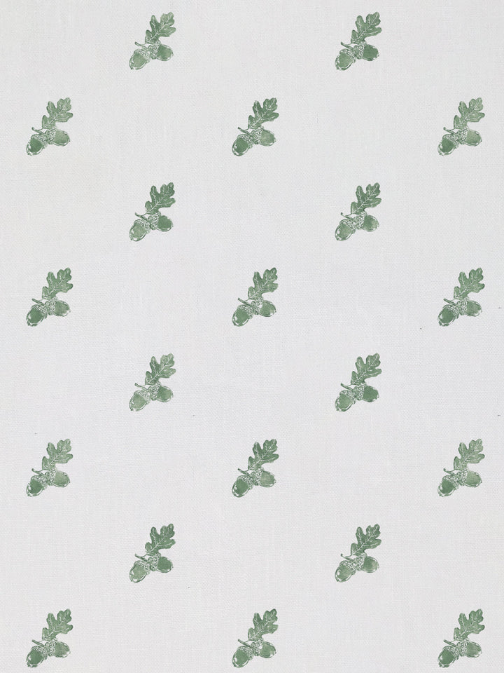 valley acorn linen fabric by nathan turner green