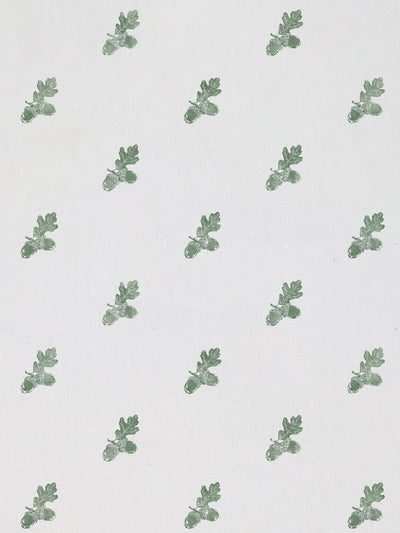 'Valley Acorn' Linen Fabric by Nathan Turner - Green