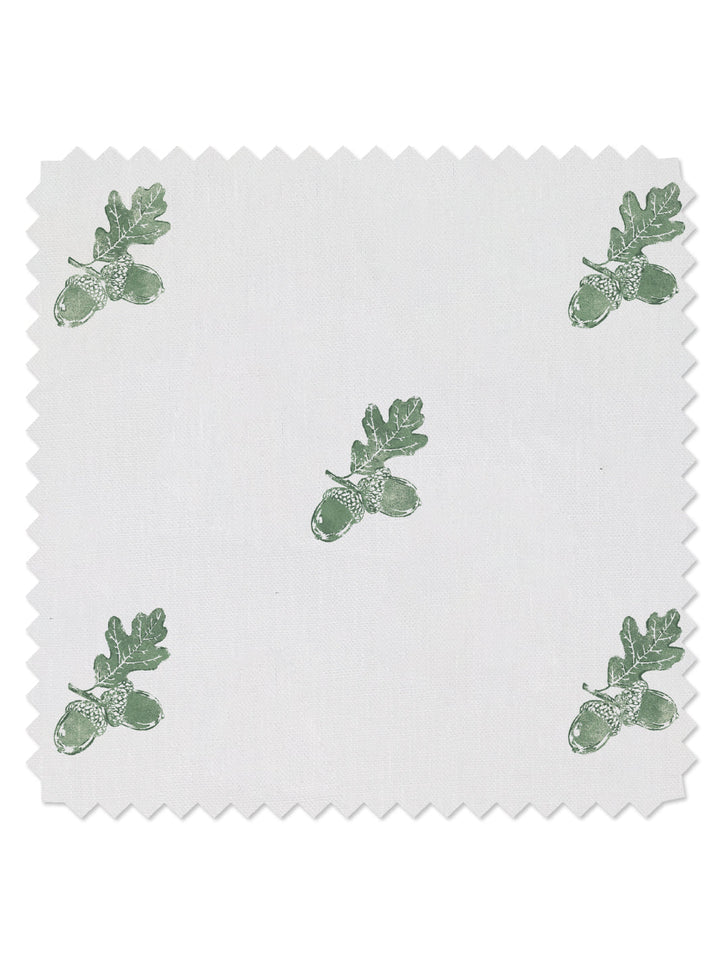 valley acorn linen fabric by nathan turner green