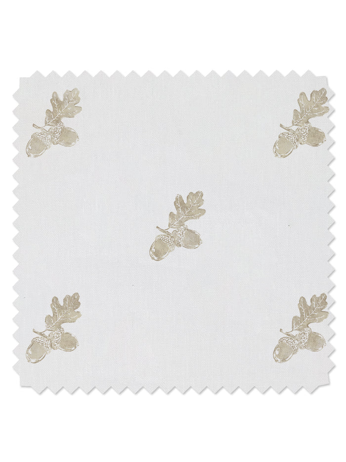 Valley Acorn' Linen Fabric by Nathan Turner - Neutral
