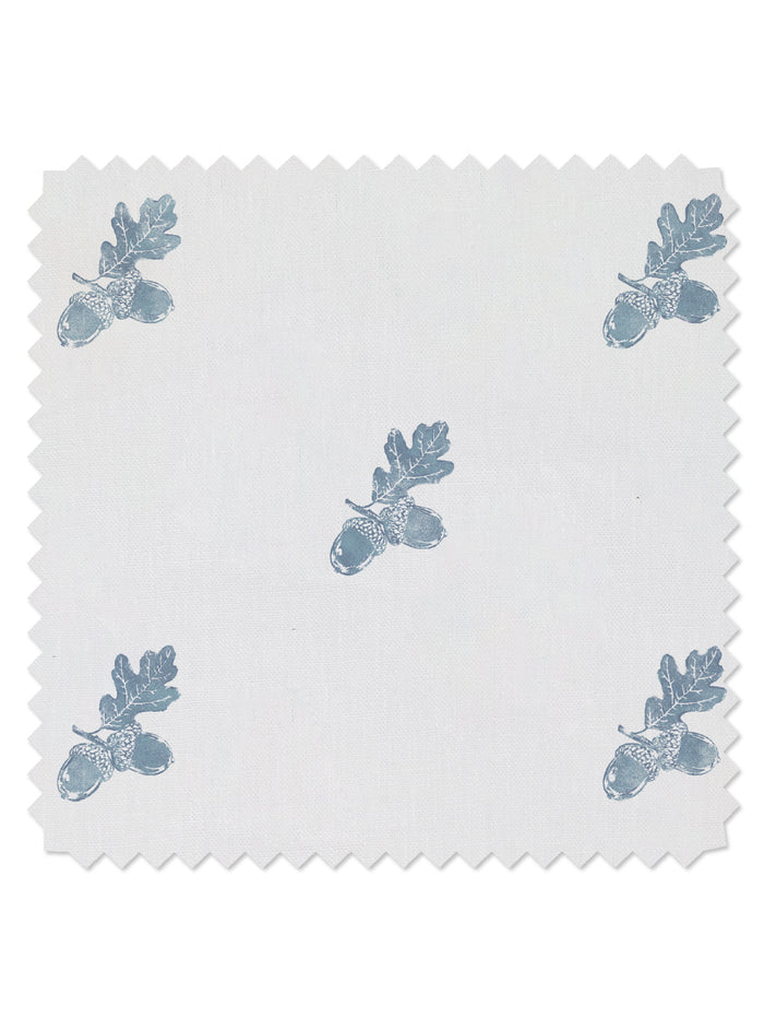 Valley Acorn' Linen Fabric by Nathan Turner - Seafoam