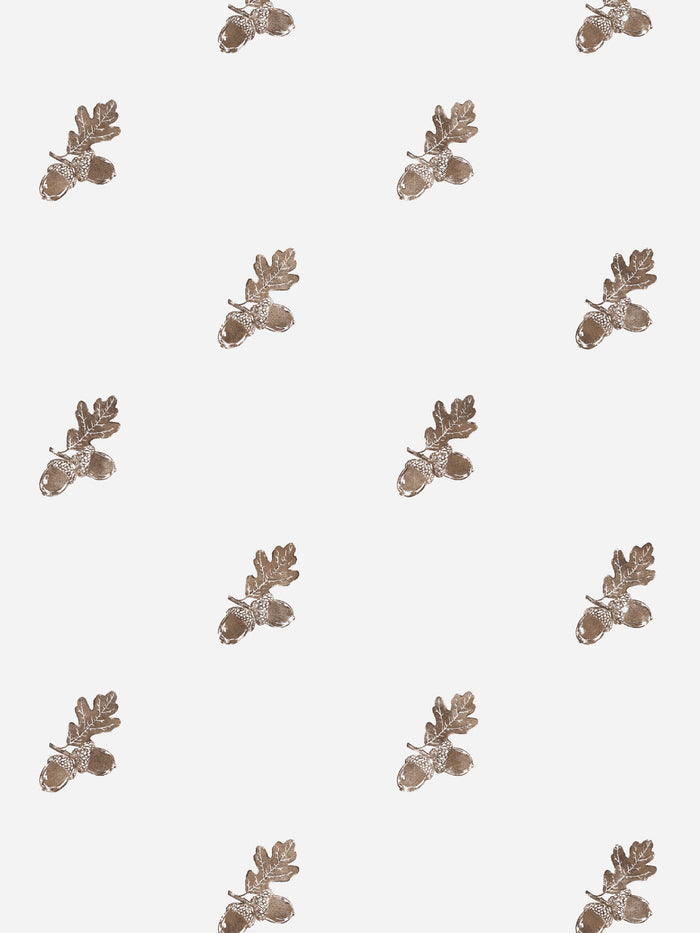 'Valley Acorn' Wallpaper by Nathan Turner - Brown