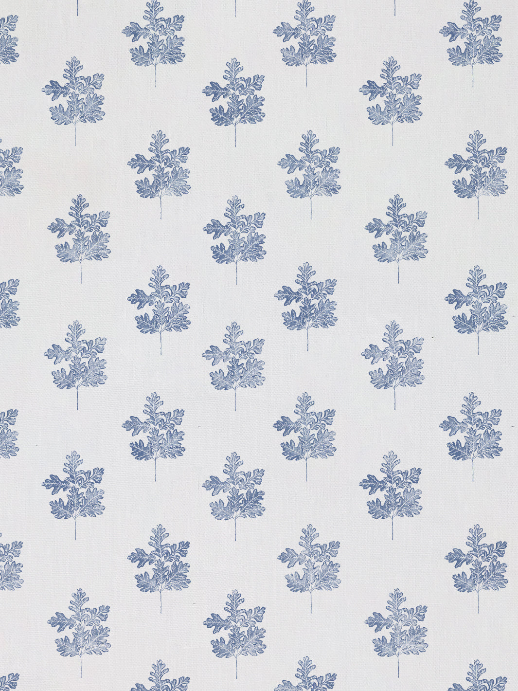valley oak leaf linen fabric by nathan turner blue