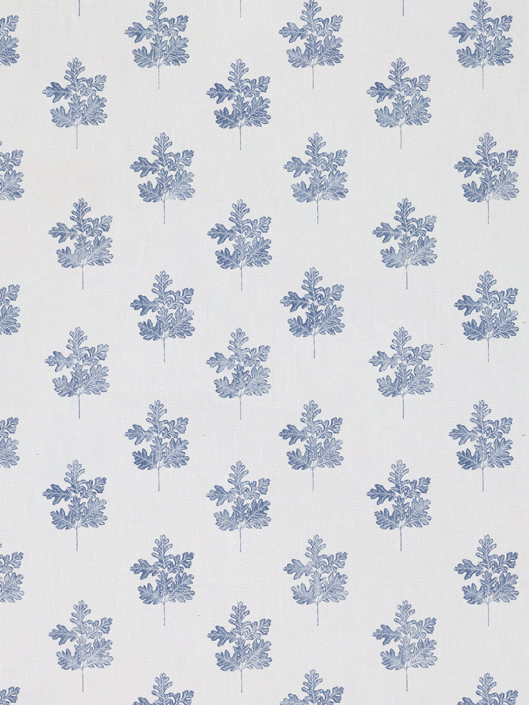 'Valley Oak Leaf' Linen Fabric by Nathan Turner - Blue
