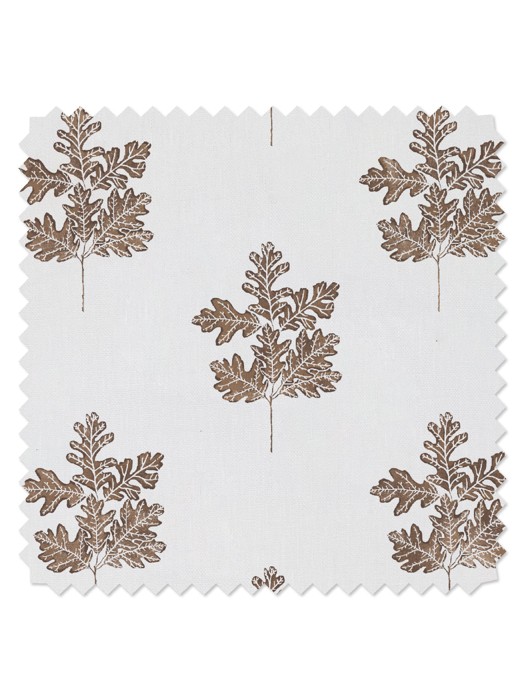 'Valley Oak Leaf' Linen Fabric by Nathan Turner - Brown