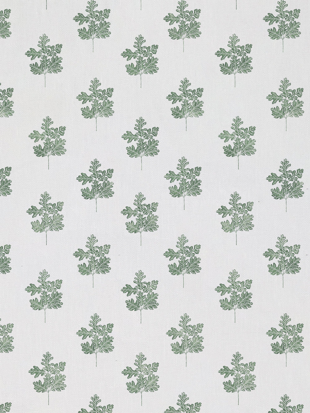 valley oak leaf linen fabric by nathan turner green