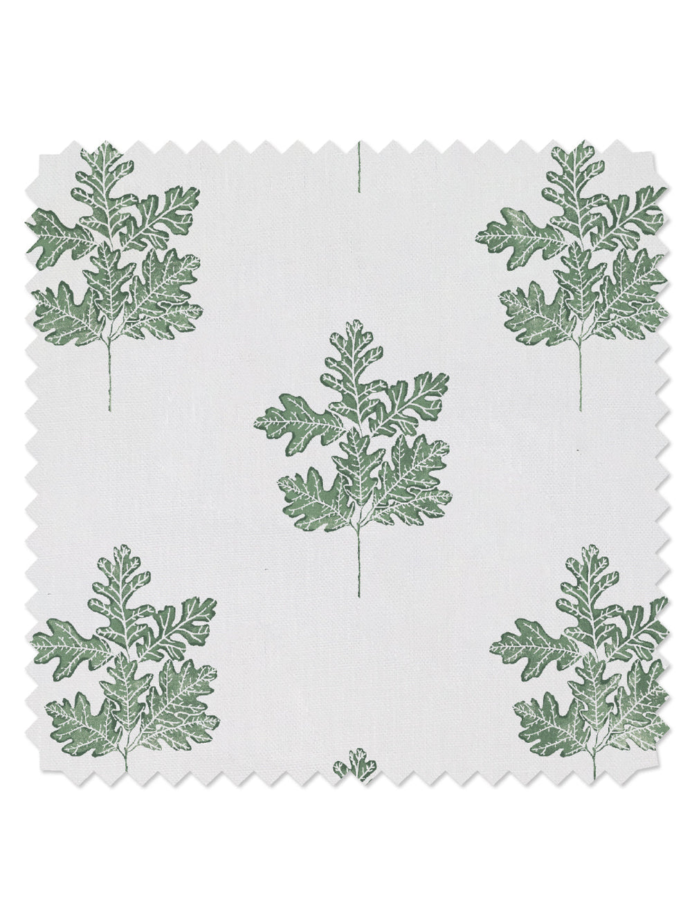 valley oak leaf linen fabric by nathan turner green