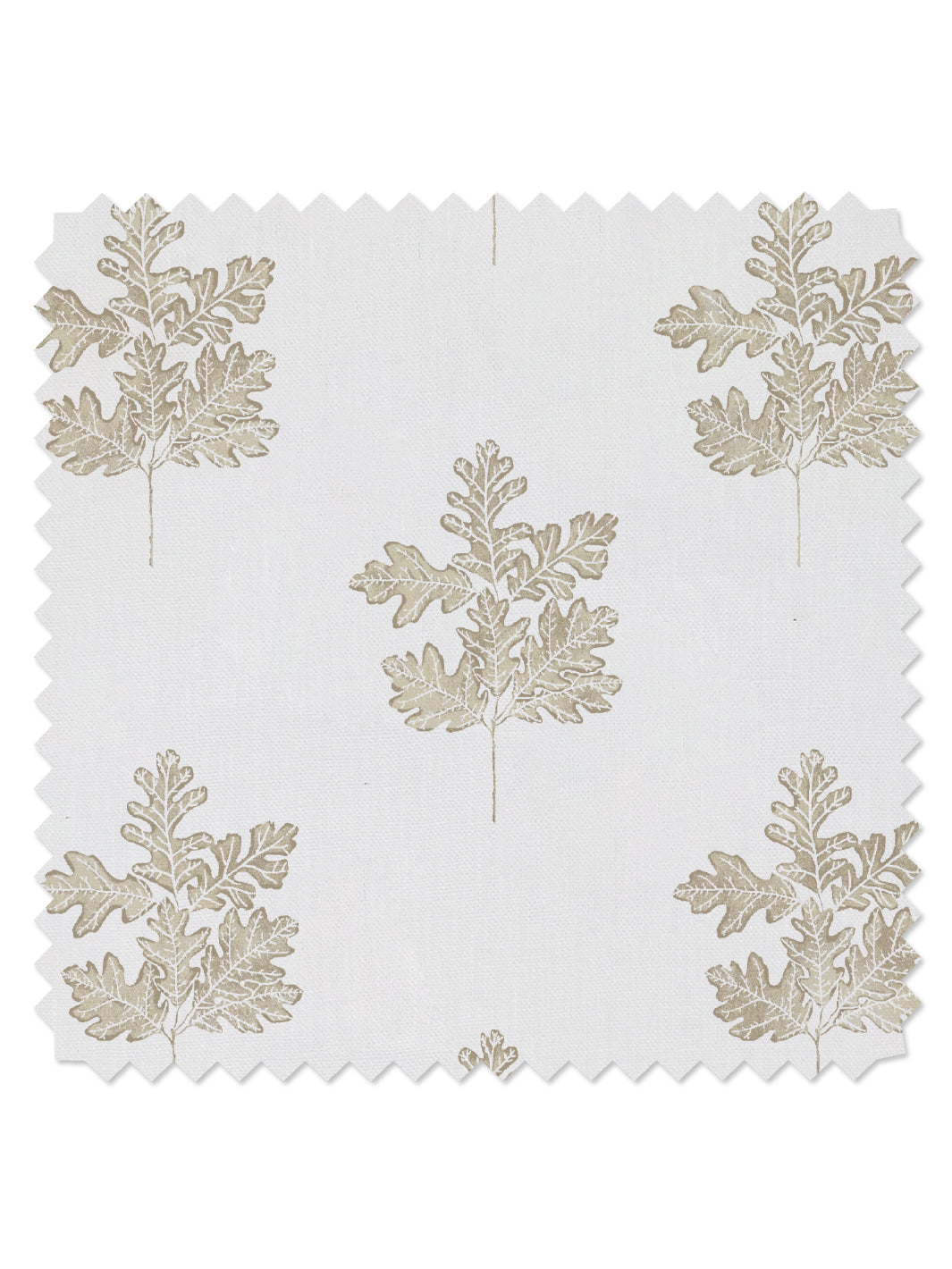 'Valley Oak Leaf' Linen Fabric by Nathan Turner - Neutral