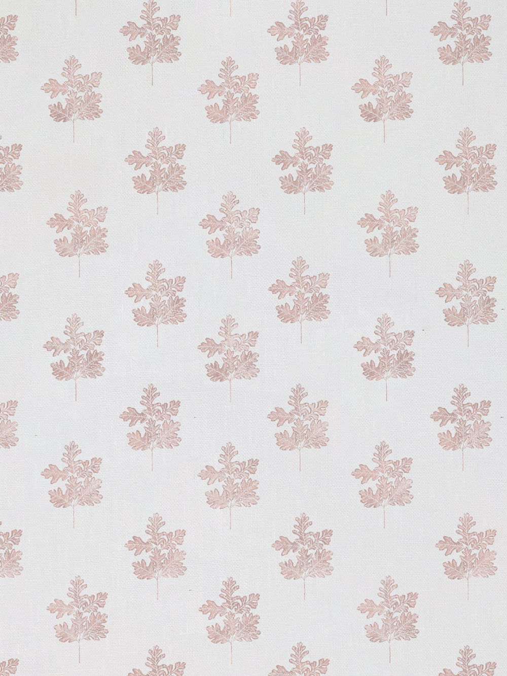 valley oak leaf linen fabric by nathan turner pink