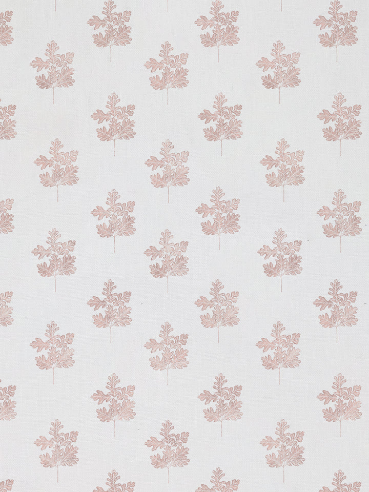 valley oak leaf linen fabric by nathan turner pink