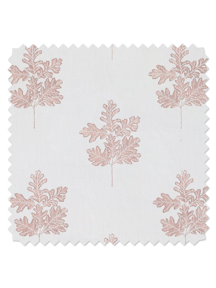 Valley Oak Leaf' Linen Fabric by Nathan Turner - Pink