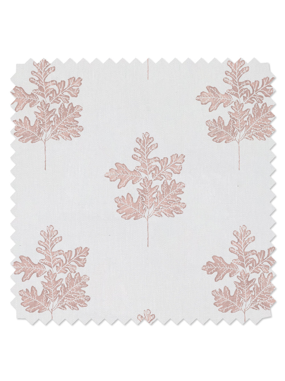 valley oak leaf linen fabric by nathan turner pink