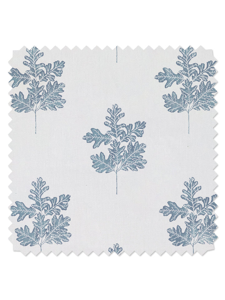valley oak leaf linen fabric by nathan turner seafoam
