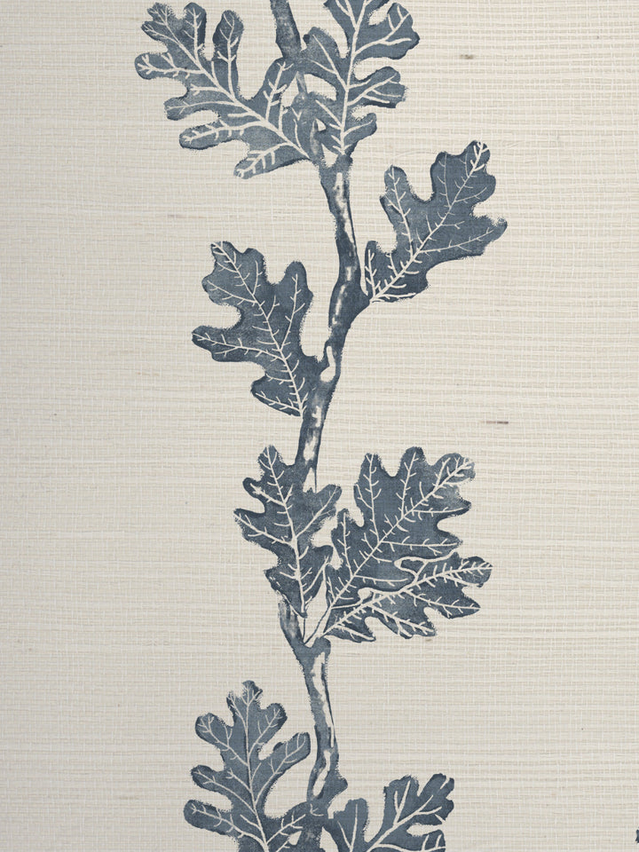 valley oak stripe grasscloth wallpaper by nathan turner darker blue