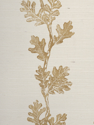 'Valley Oak Stripe' Grasscloth Wallpaper by Nathan Turner - Gold
