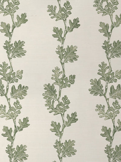 'Valley Oak Stripe' Grasscloth Wallpaper by Nathan Turner - Green