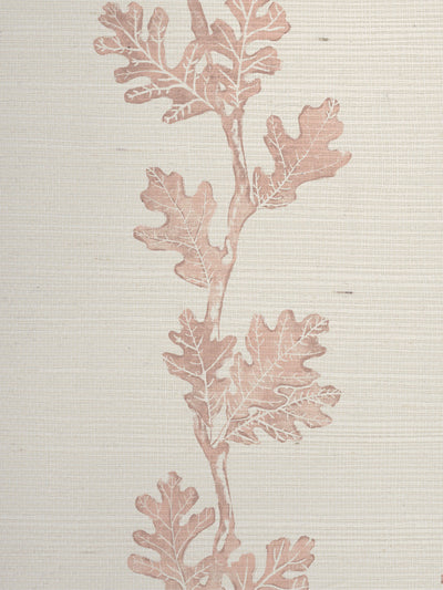'Valley Oak Stripe' Grasscloth Wallpaper by Nathan Turner - Pink
