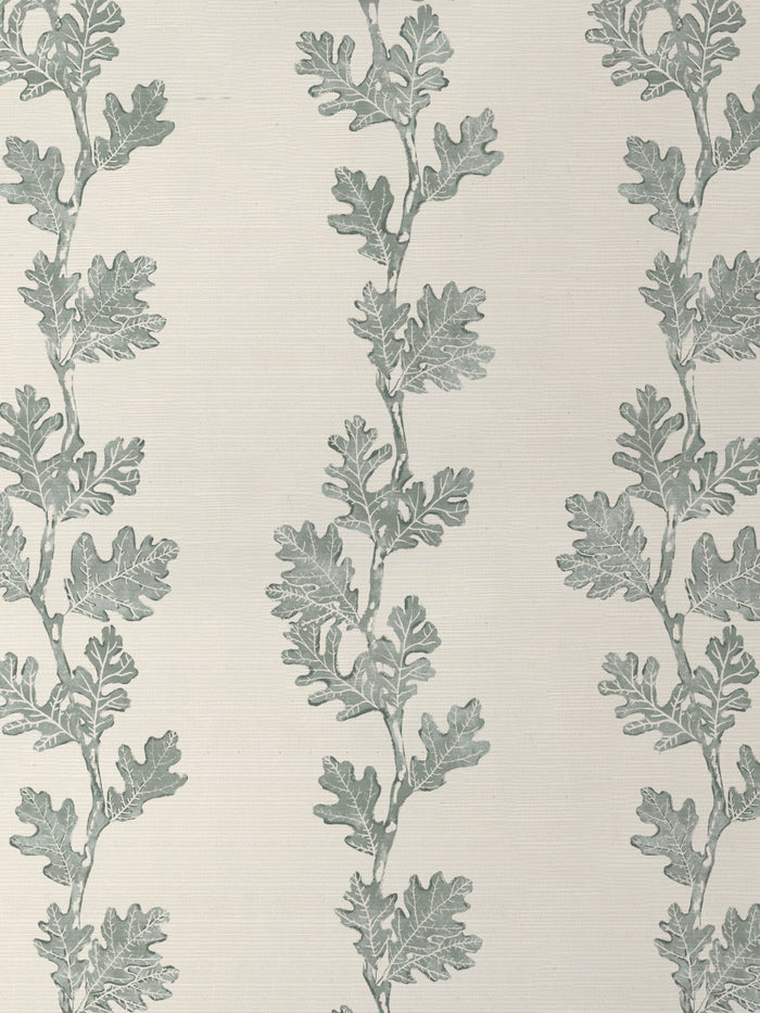'Valley Oak Stripe' Grasscloth Wallpaper by Nathan Turner - Sage