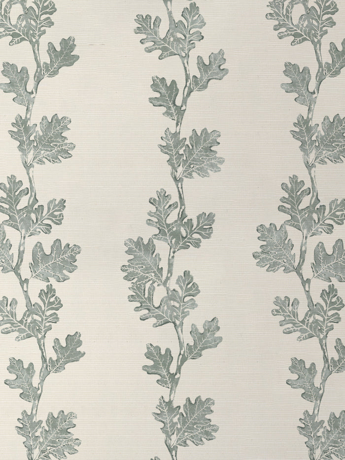 'Valley Oak Stripe' Grasscloth Wallpaper by Nathan Turner - Sage