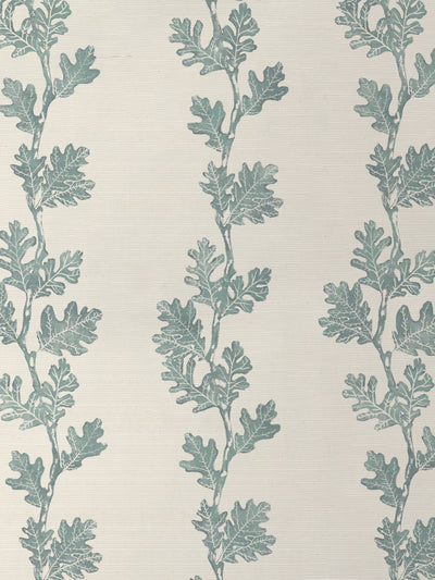 'Valley Oak Stripe' Grasscloth Wallpaper by Nathan Turner - Seafoam