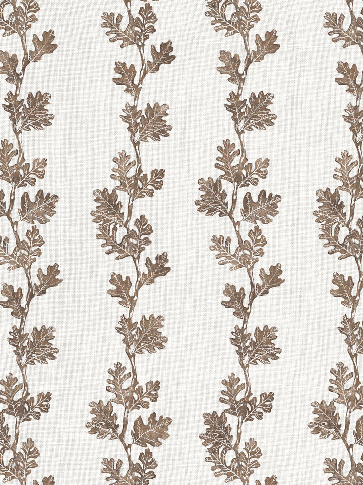 valley oak stripe linen fabric by nathan turner brown