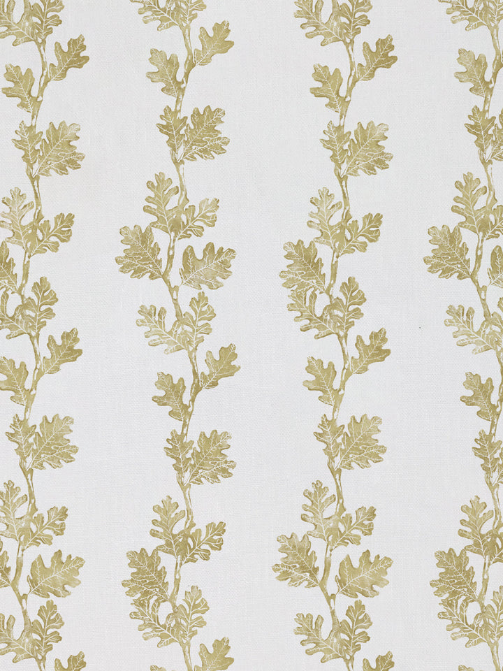 valley oak stripe linen fabric by nathan turner gold