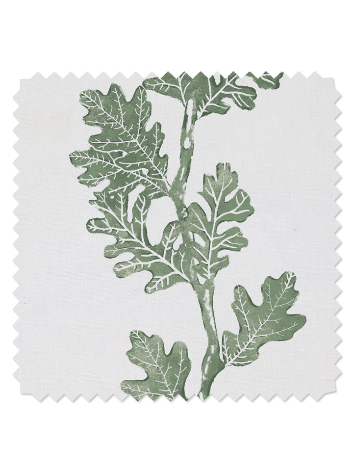 valley oak stripe linen fabric by nathan turner green