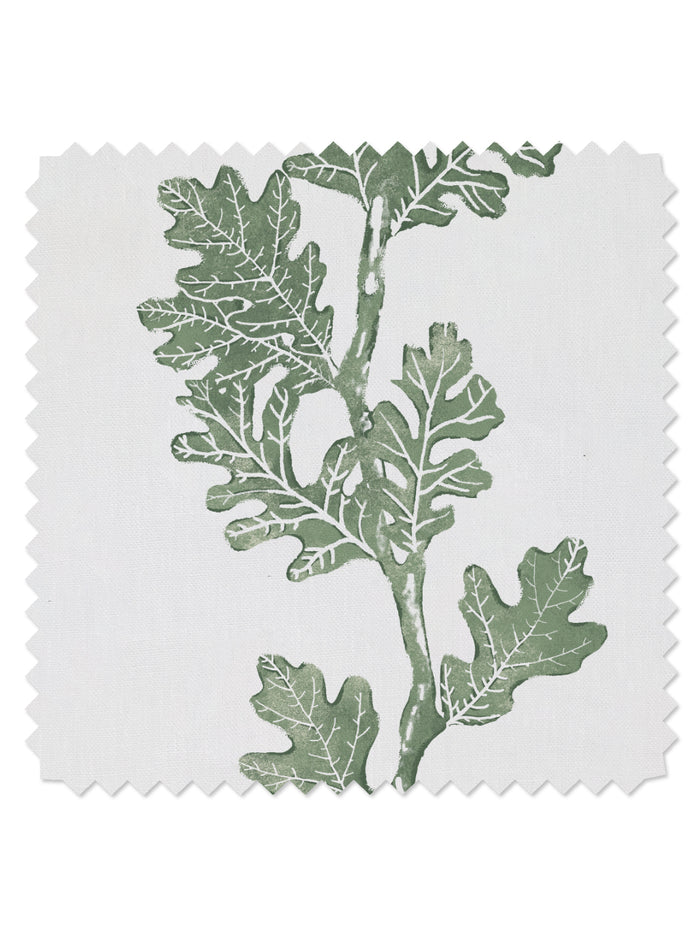 Valley Oak Stripe' Linen Fabric by Nathan Turner - Green