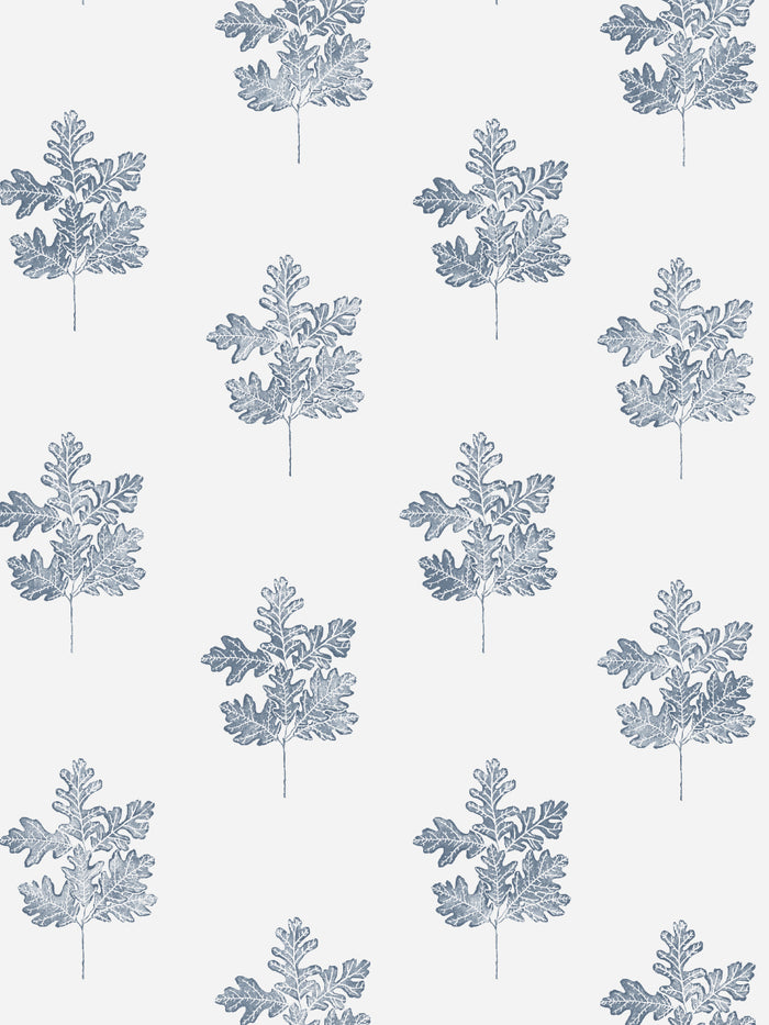 'Valley Oak Leaf' Wallpaper by Nathan Turner - Blue
