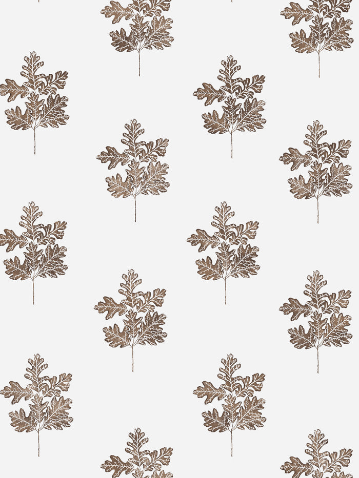 'Valley Oak Leaf' Wallpaper by Nathan Turner - Brown