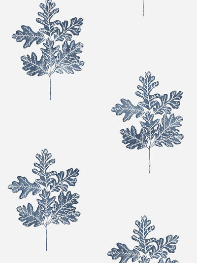 'Valley Oak Leaf' Wallpaper by Nathan Turner - Darker Blue