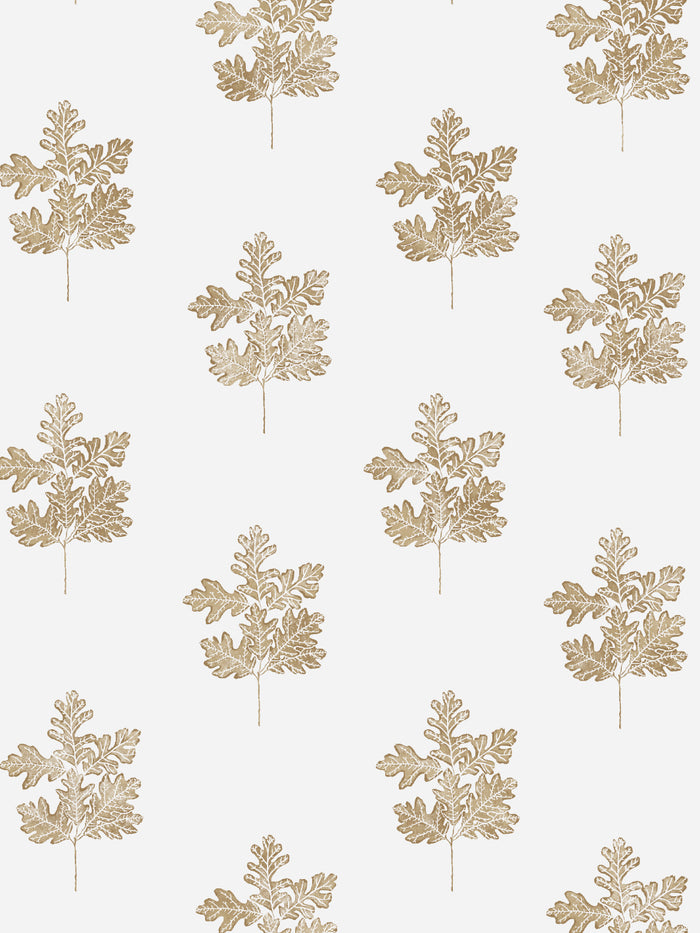 'Valley Oak Leaf' Wallpaper by Nathan Turner - Gold