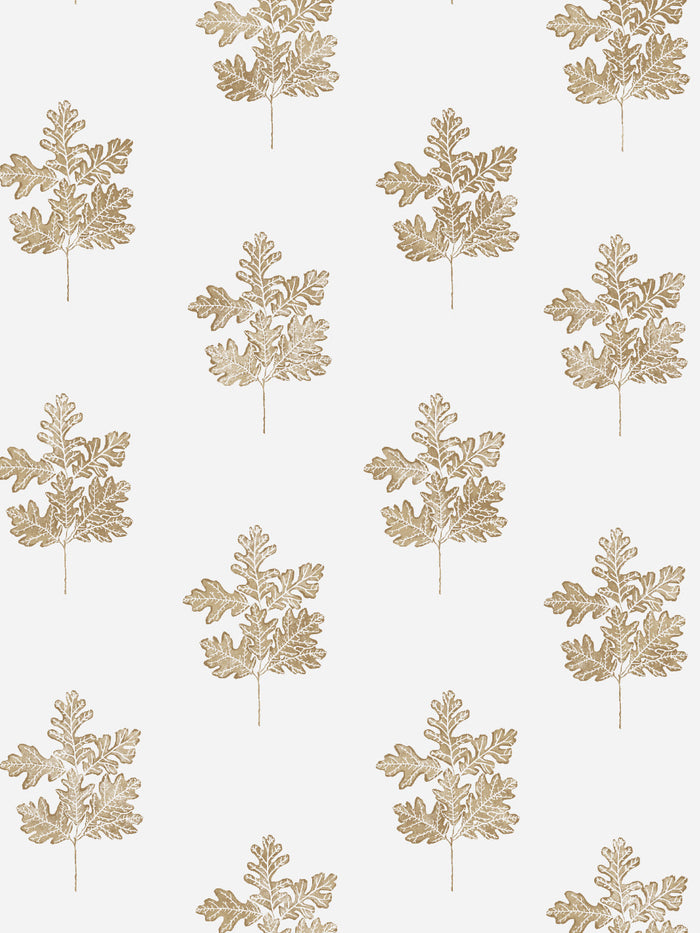 'Valley Oak Leaf' Wallpaper by Nathan Turner - Gold