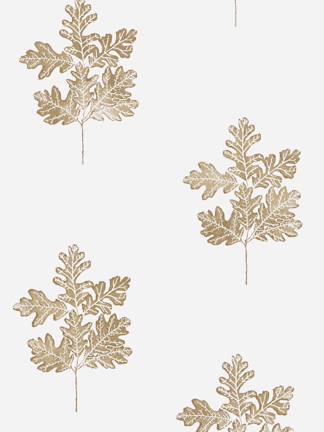 'Valley Oak Leaf' Wallpaper by Nathan Turner - Gold