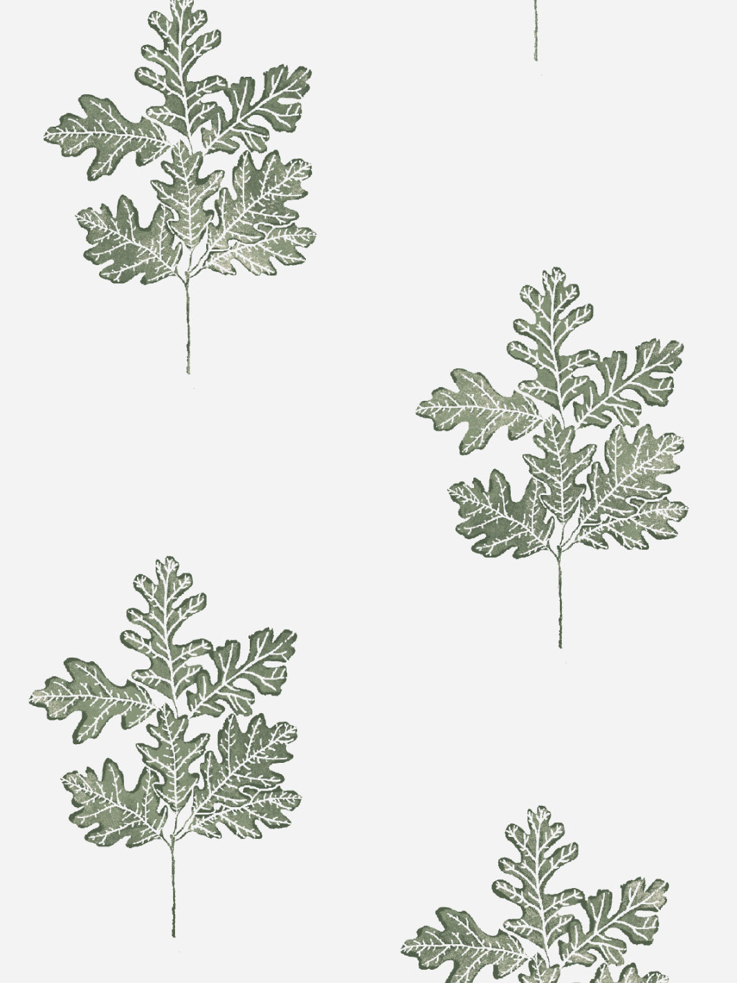 'Valley Oak Leaf' Wallpaper by Nathan Turner - Green