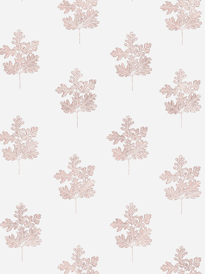 'Valley Oak Leaf' Wallpaper by Nathan Turner - Pink