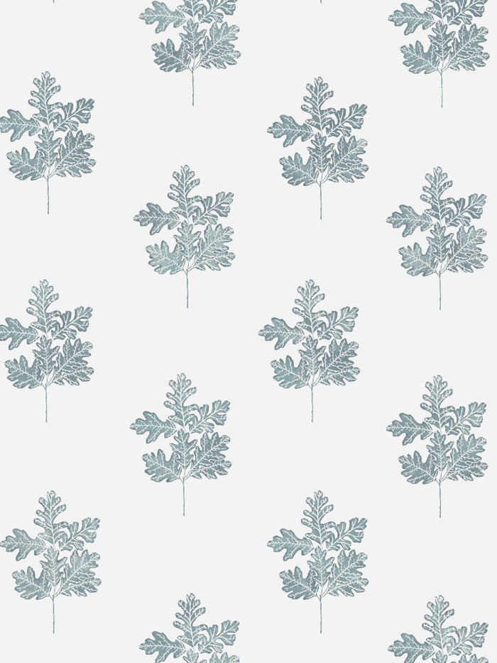 'Valley Oak Leaf' Wallpaper by Nathan Turner - Seafoam