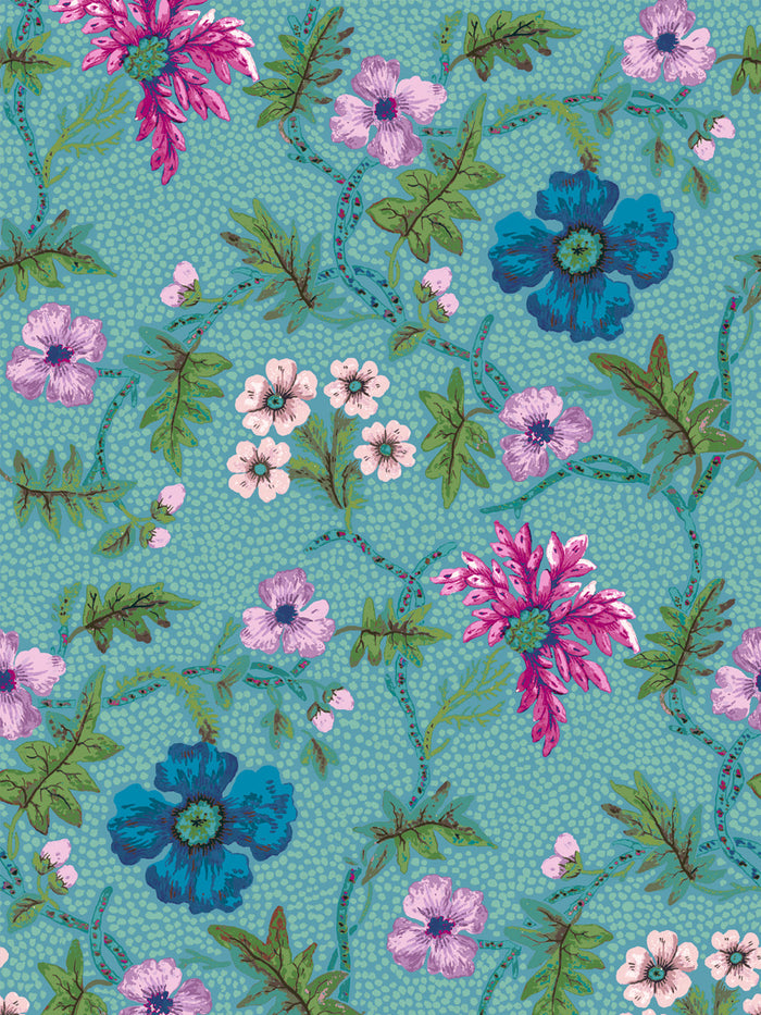 'Vendela' Wallpaper by Sarah Jessica Parker - Jade Ocean