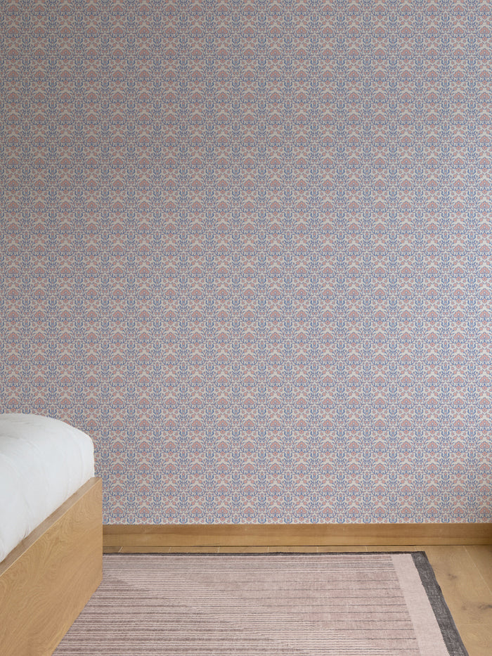 'Viola' Wallpaper by Wallshoppe - Coastal Pink