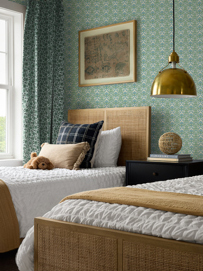 'Viola' Wallpaper by Wallshoppe - Cornflower