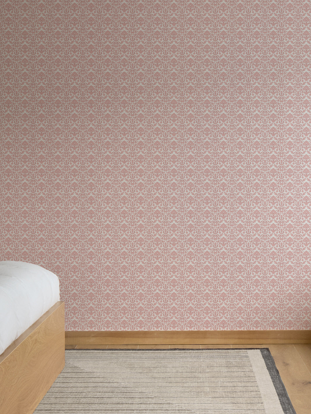 'Viola' Wallpaper by Wallshoppe - Rosewood - Room Shot