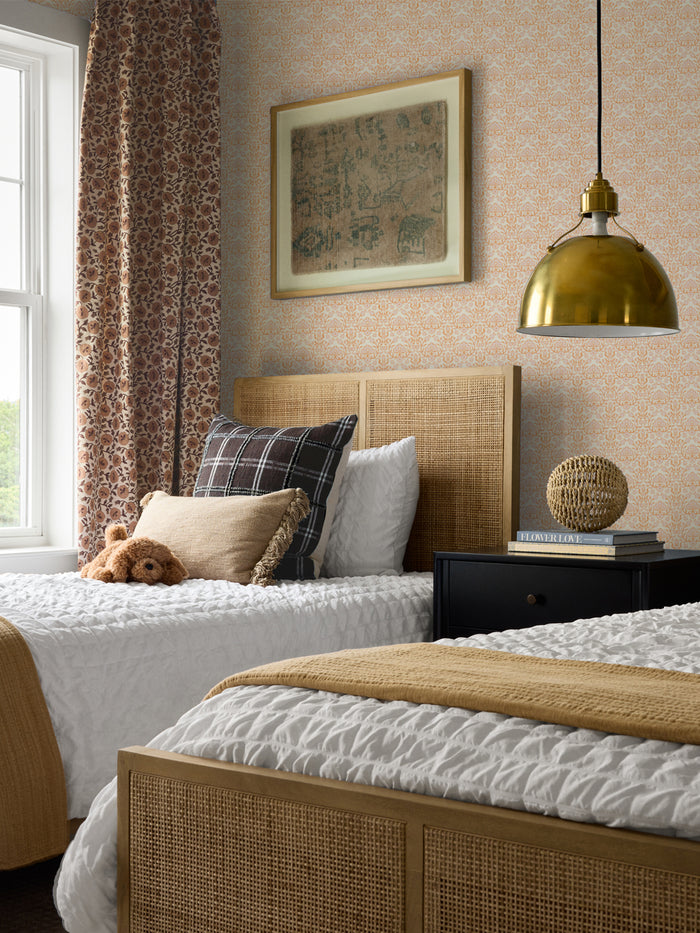 'Viola' Wallpaper by Wallshoppe - Saffron Blush