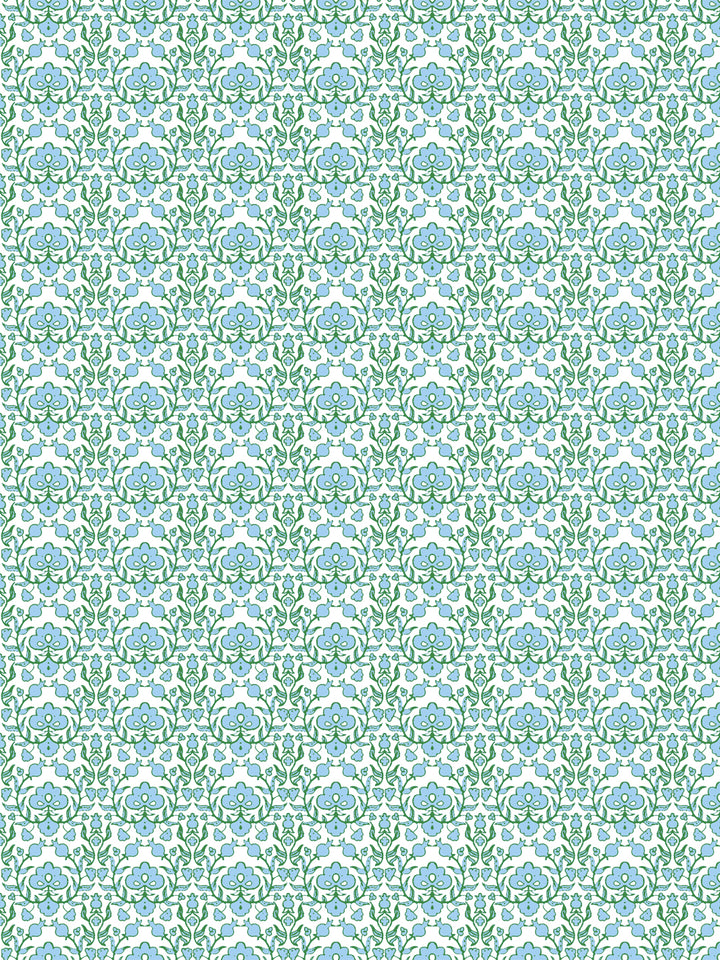 'Viola' Wallpaper by Wallshoppe - Cornflower