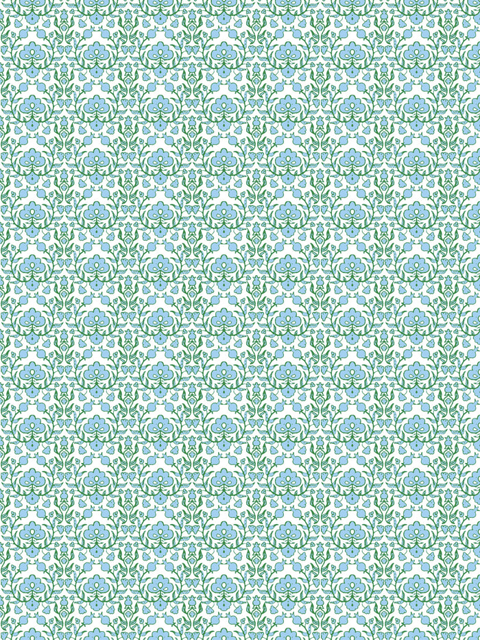 'Viola' Wallpaper by Wallshoppe - Cornflower