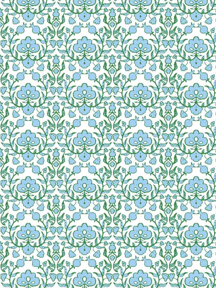 'Viola' Wallpaper by Wallshoppe - Cornflower