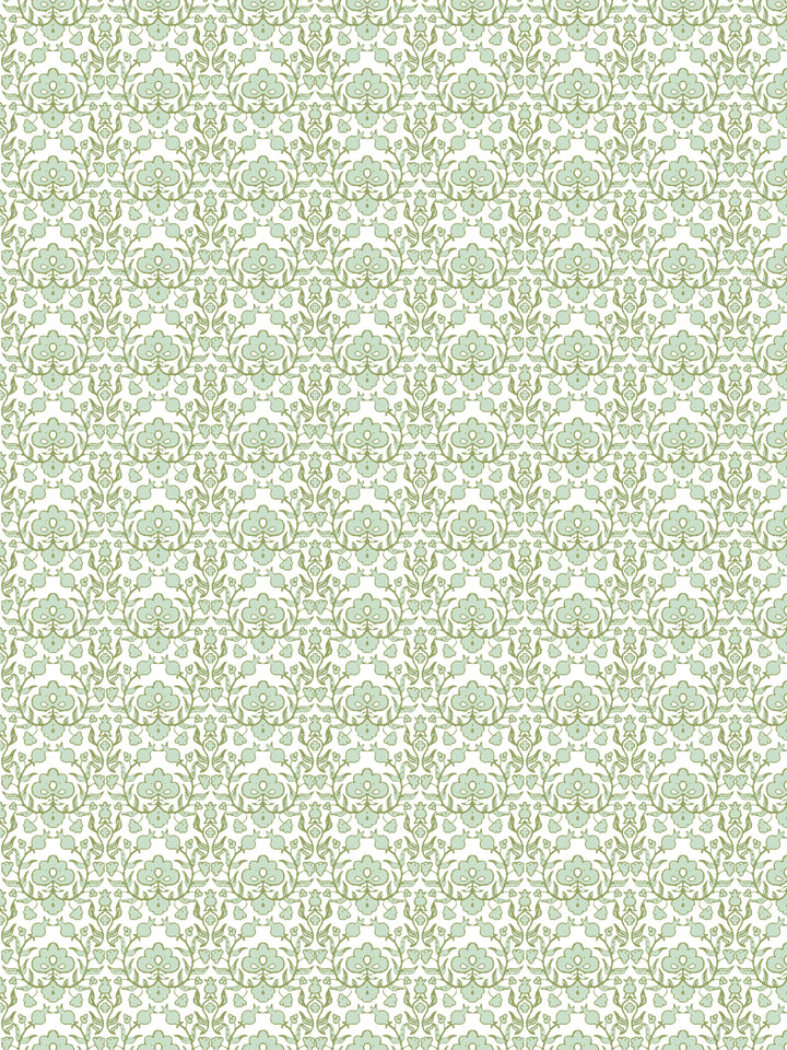 'Viola' Wallpaper by Wallshoppe - Olive Sage