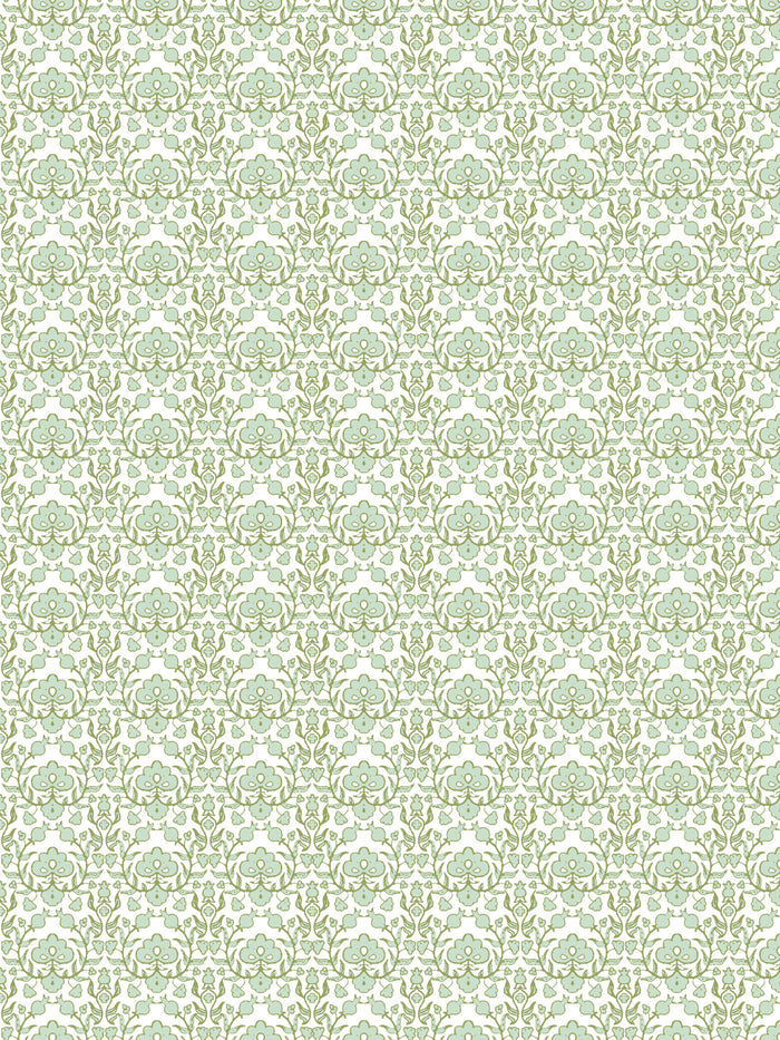 'Viola' Wallpaper by Wallshoppe - Olive Sage