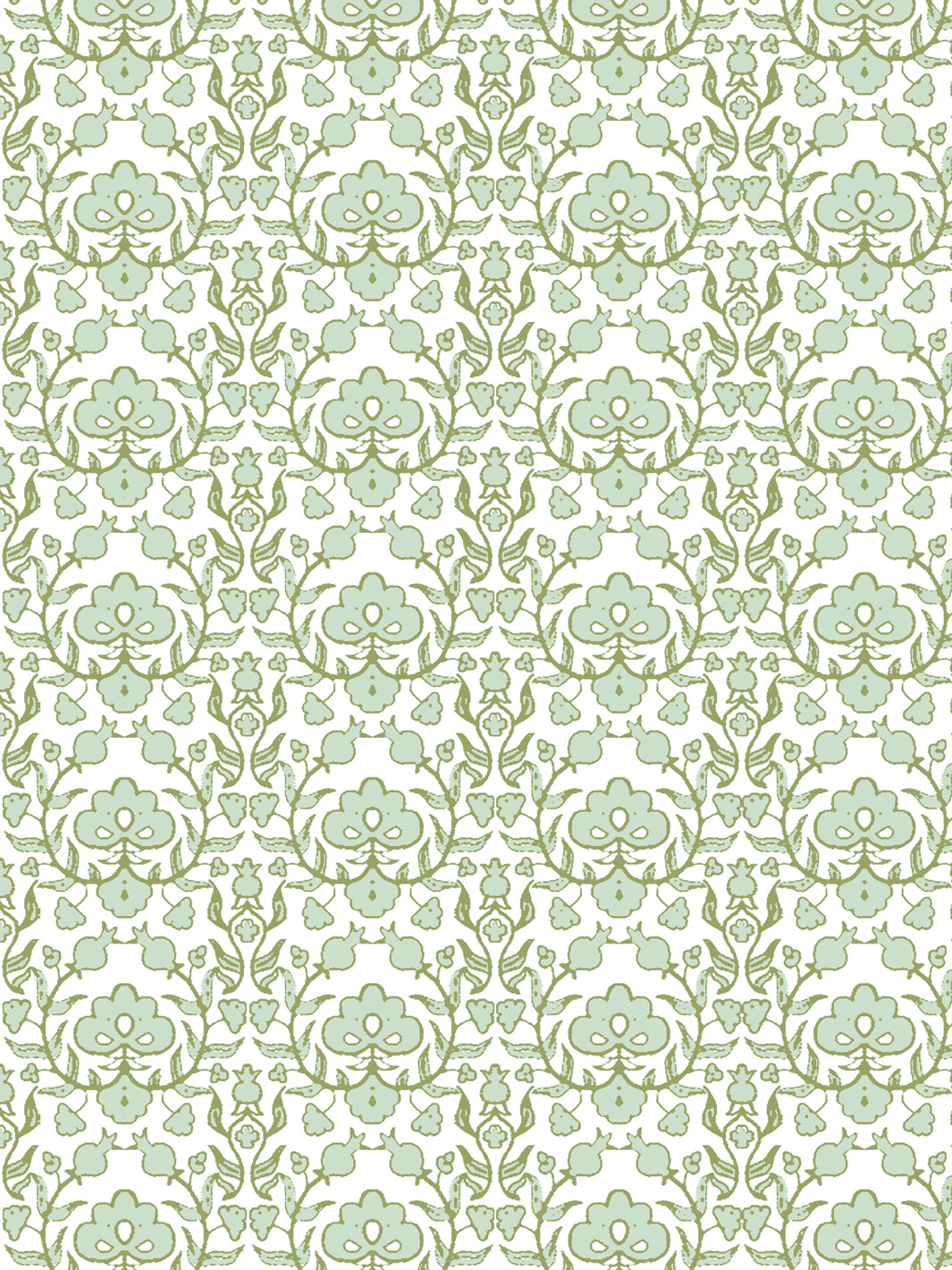 'Viola' Wallpaper by Wallshoppe - Olive Sage